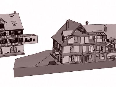 3D-Modell Schnitt durch Waaghaus