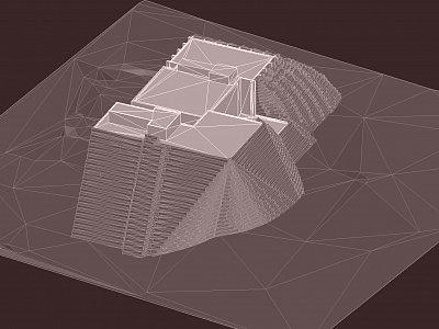 Approximierter 3D Dauerschatten Sommer des bestehenden Gebäudes