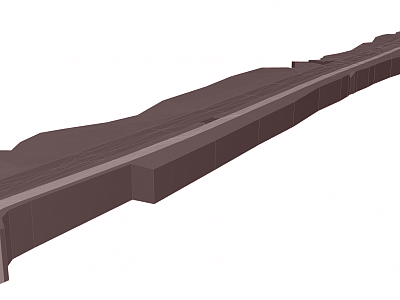 IFC-Strassenmodell des gesamten Fahrbahnabschnitts, inkl. Radweg