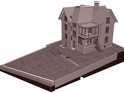Gebäude- und Geländemodell