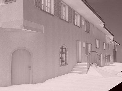 3D-Modell: Nordfassade